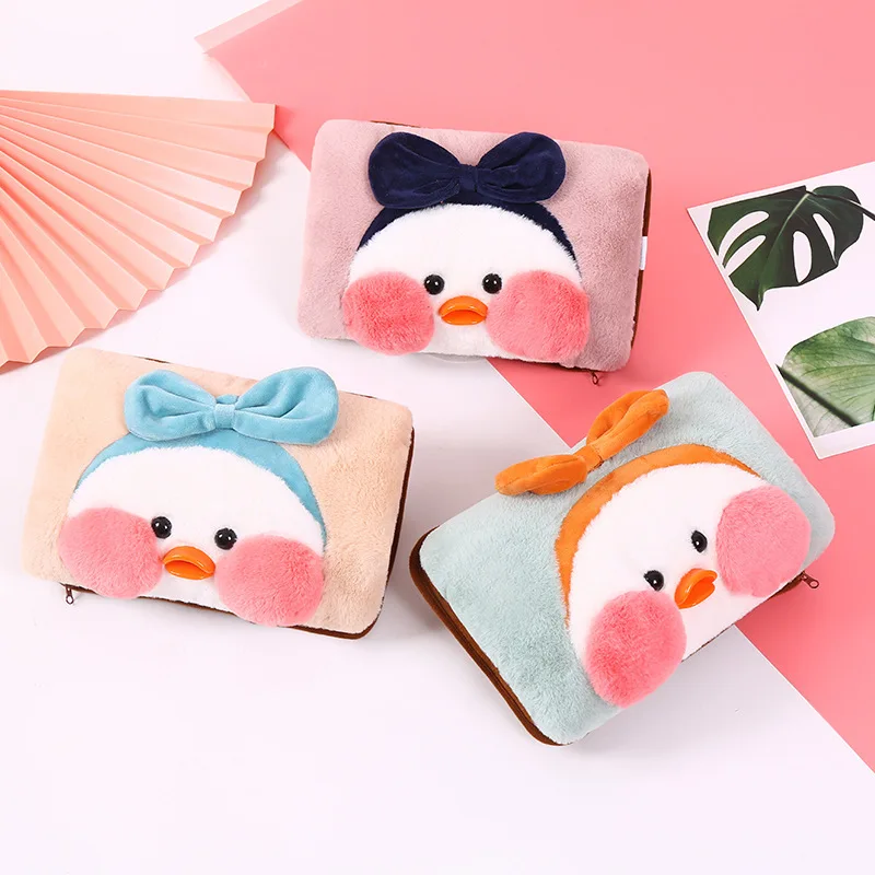 New Plush Hot Water Bottle Zipper Hand In Cute Cartoon Rechargeable Hand Warmer Lalafanfan Soft Dolls Ducks Winter Hot Warmer