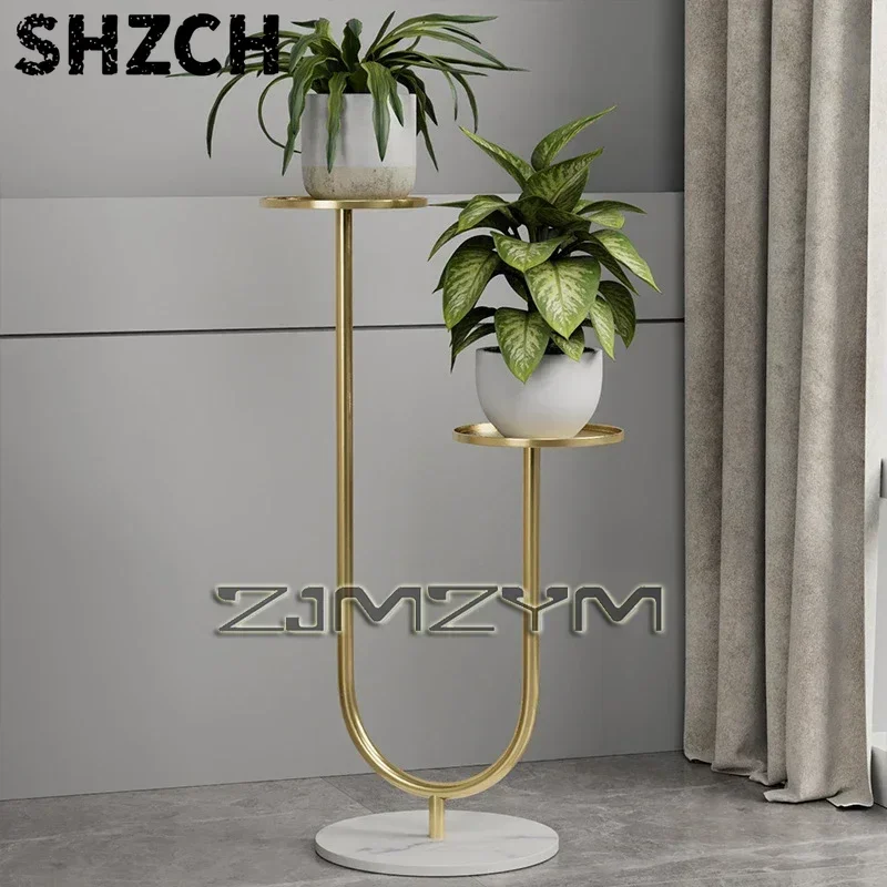 1Pcs Metal Floor Stand Shelves for Balcony Living Room Flowerpot Vases Holder Plants Display Shelves Furniture Decoratives