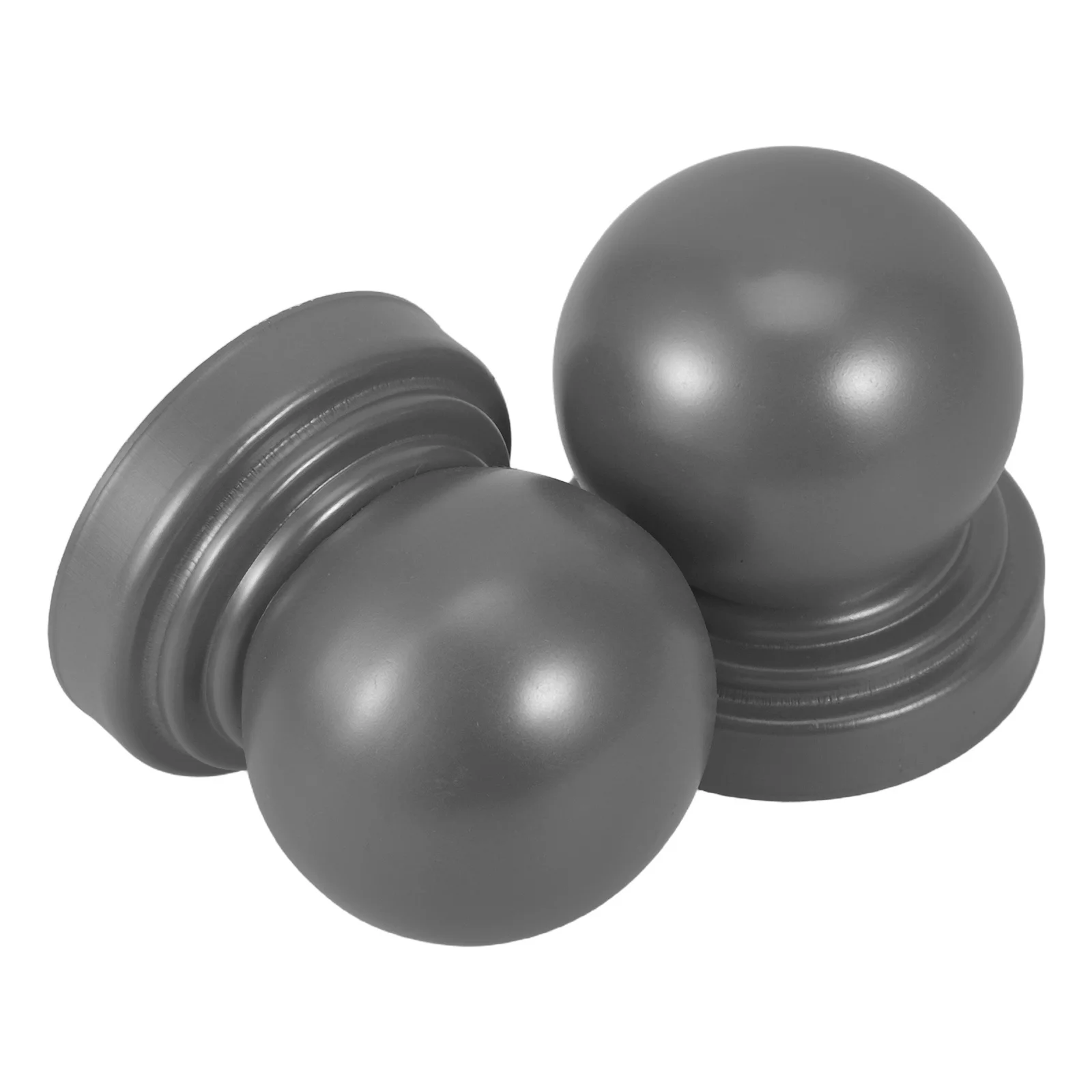 

2pcs Iron Fence Decorative Finials: Black Stamped Bed Post Cap For Staircase Garden Railings Baluster Topper Fence Post Covers