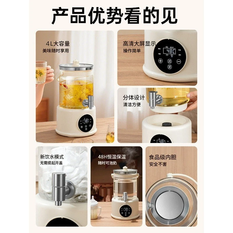 Health Pot 4L Household Multi-functional Office Stewing Split Flower Teapot Large Capacity Kettle