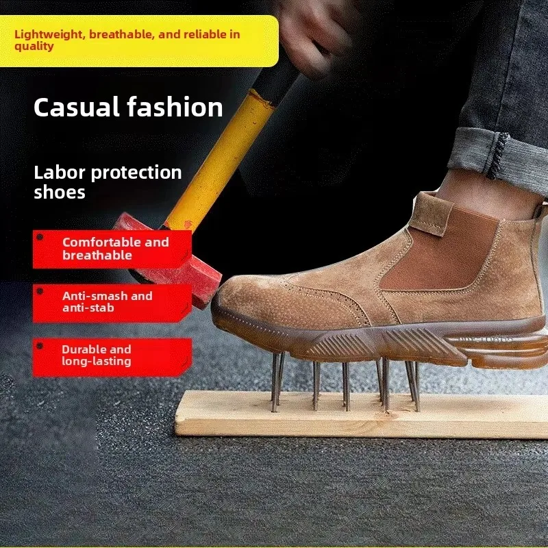 Welder Labor Insurance Shoes Men's Anti-smashing and Anti-piercing Construction Site Soft  Half Boots Safety Protective Shoes