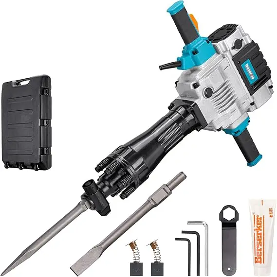 

2100W 50-Pound Demolition Jack Hammer with 1-3/16" Hex, 17-Amp Corded Electric Heavy Duty Demo Chipping Hammer Concrete/Pavement