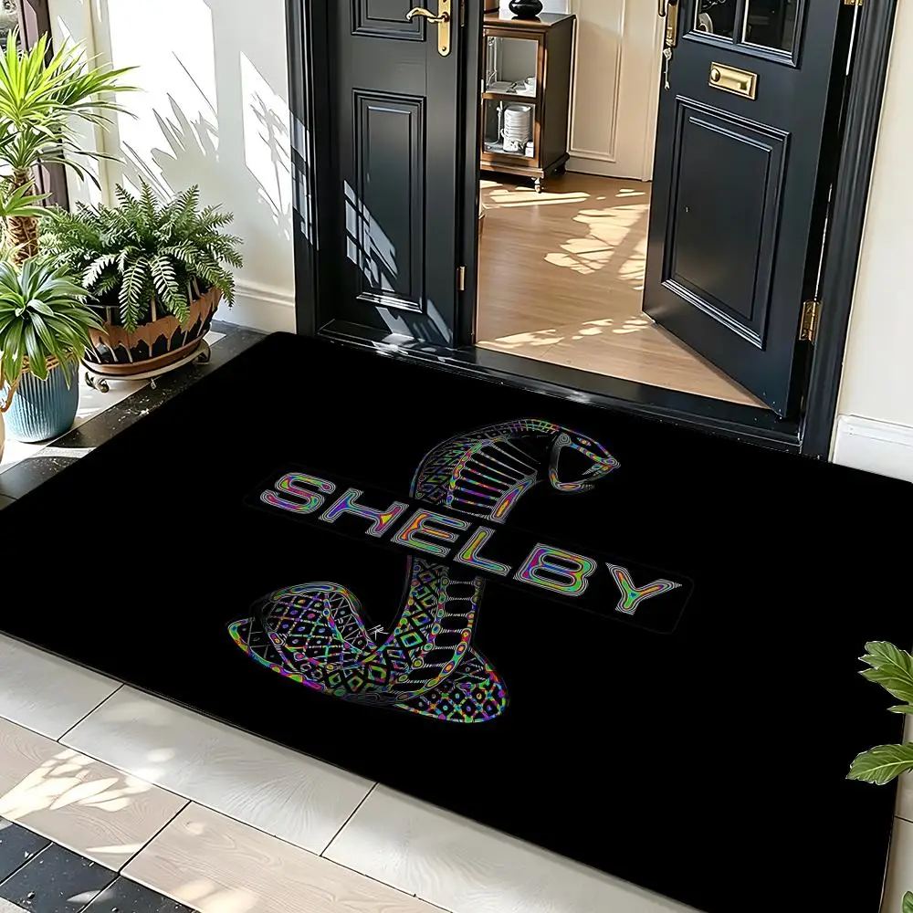AutoBrand S-Shelby A-American Floor Mat Soft Flannel Entrance Door Mat Non Slip Absorbent Bathroom Bedroom Floor Rug