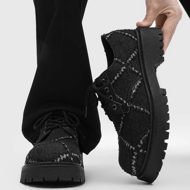 Men's casual shoes are comfortable and luxurious, with a British thick sole and anti slip height increasing sports shoes