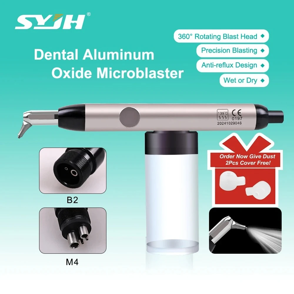 SYJH Dentistry Aluminum Oxide Sandblasting Gun Micro Blaster Dental Teeth Polisher Whitening Air Abrasion Polisher Dental Tool