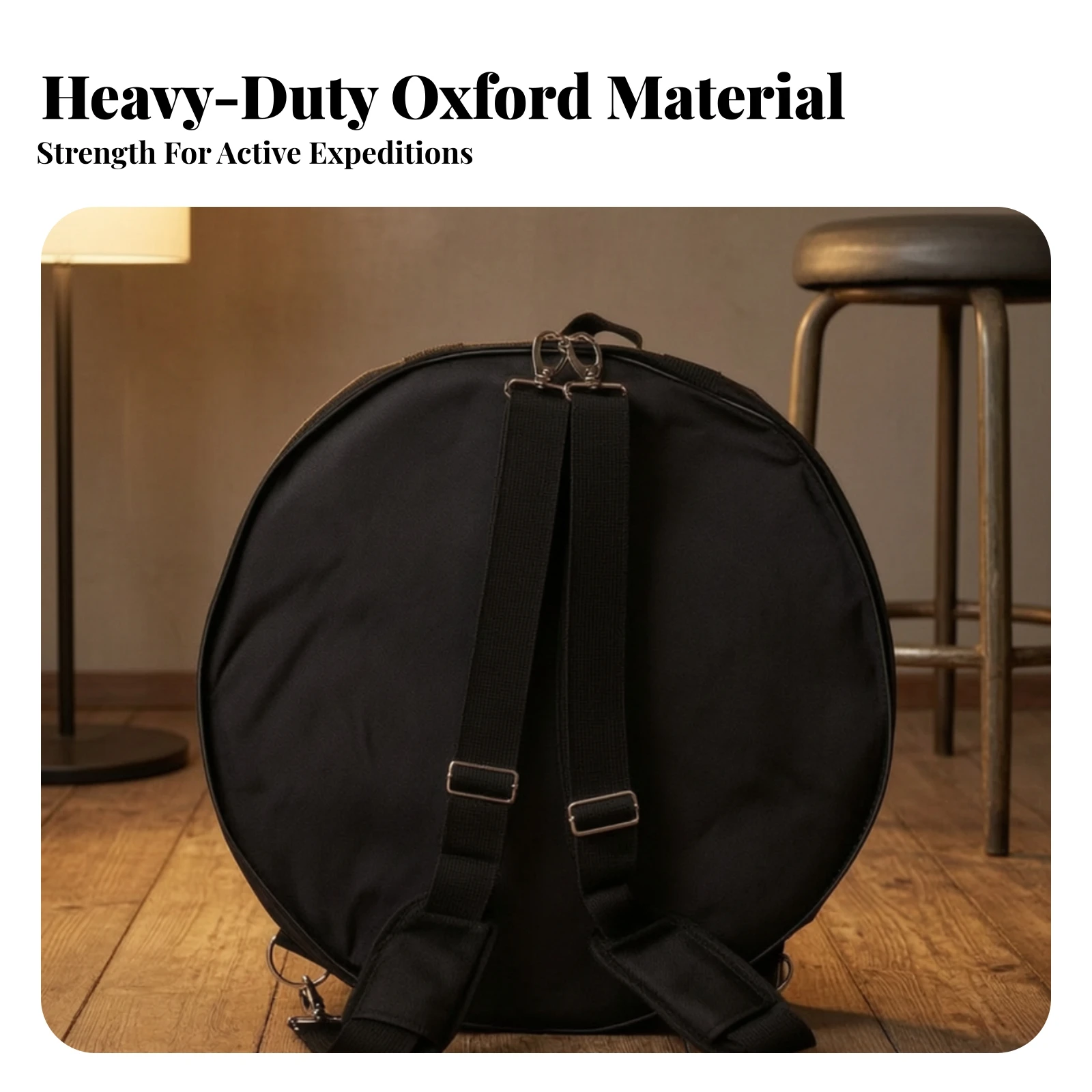 Snare Drum Bag Oxford Cloth Snare Drum Gig Bag Long-Lasting Adjustable for Drummers, Gigs, Rehearsals