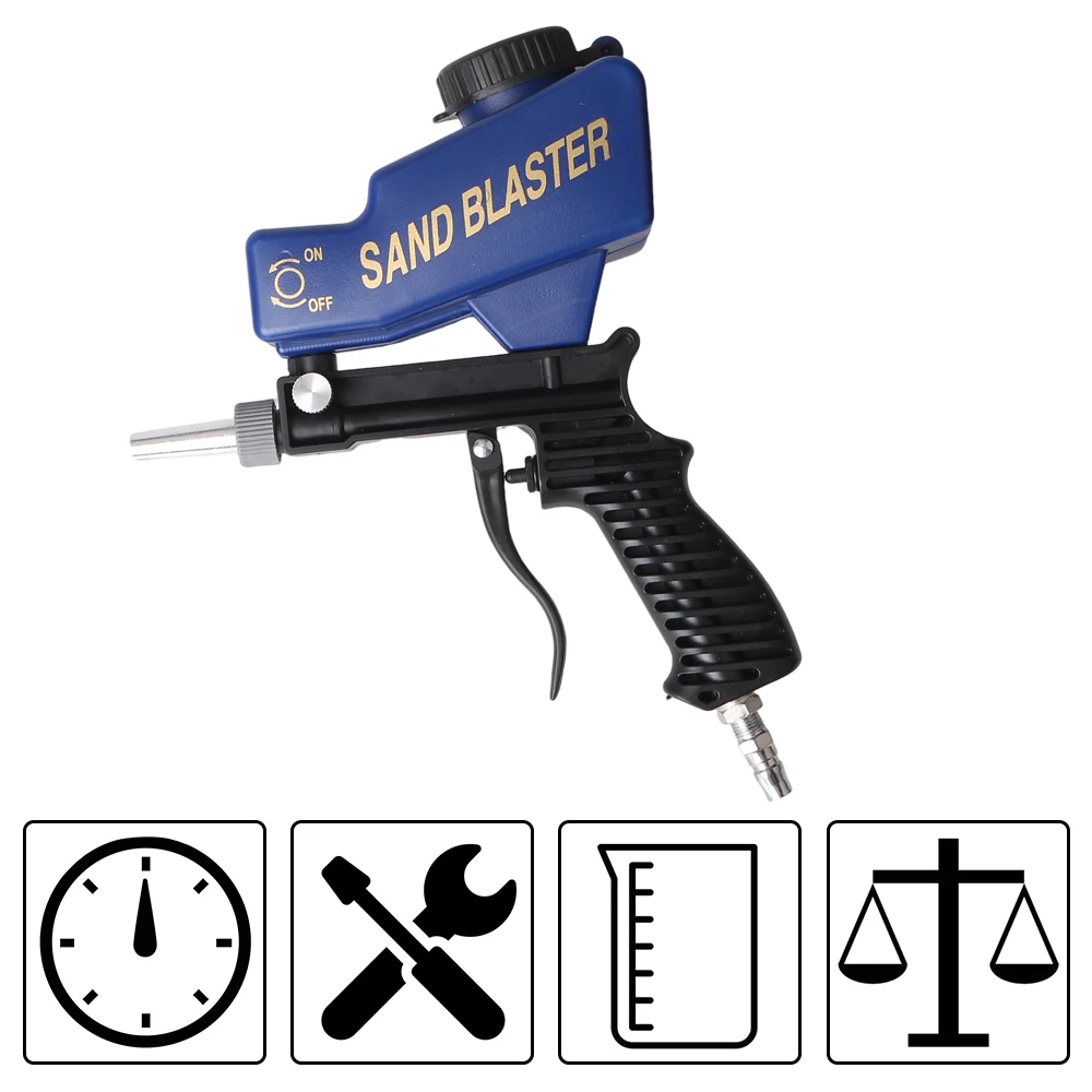 Rust Blasting Device Gravity Sandblasting Gun Pneumatic Sandblasting Set Adjustable Blasting Machine Pneumatic Blasting Gun Set