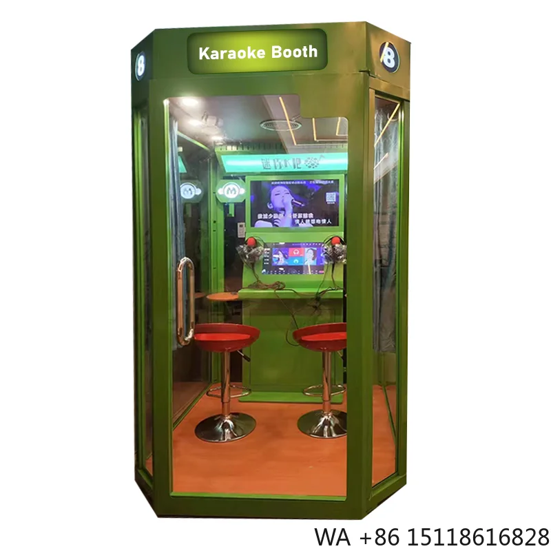Mini Karaoke Booth Music Singing Room KTV Coin Machine DJ Game House Soundproof Pod at Arcade Mall Street Park