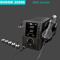 2026 SUGON 2020D 700W Hot Air Gun Soldering Station  Lead Free Rework Station Phone PCB Chip Repair BGA SMD Soldering Station