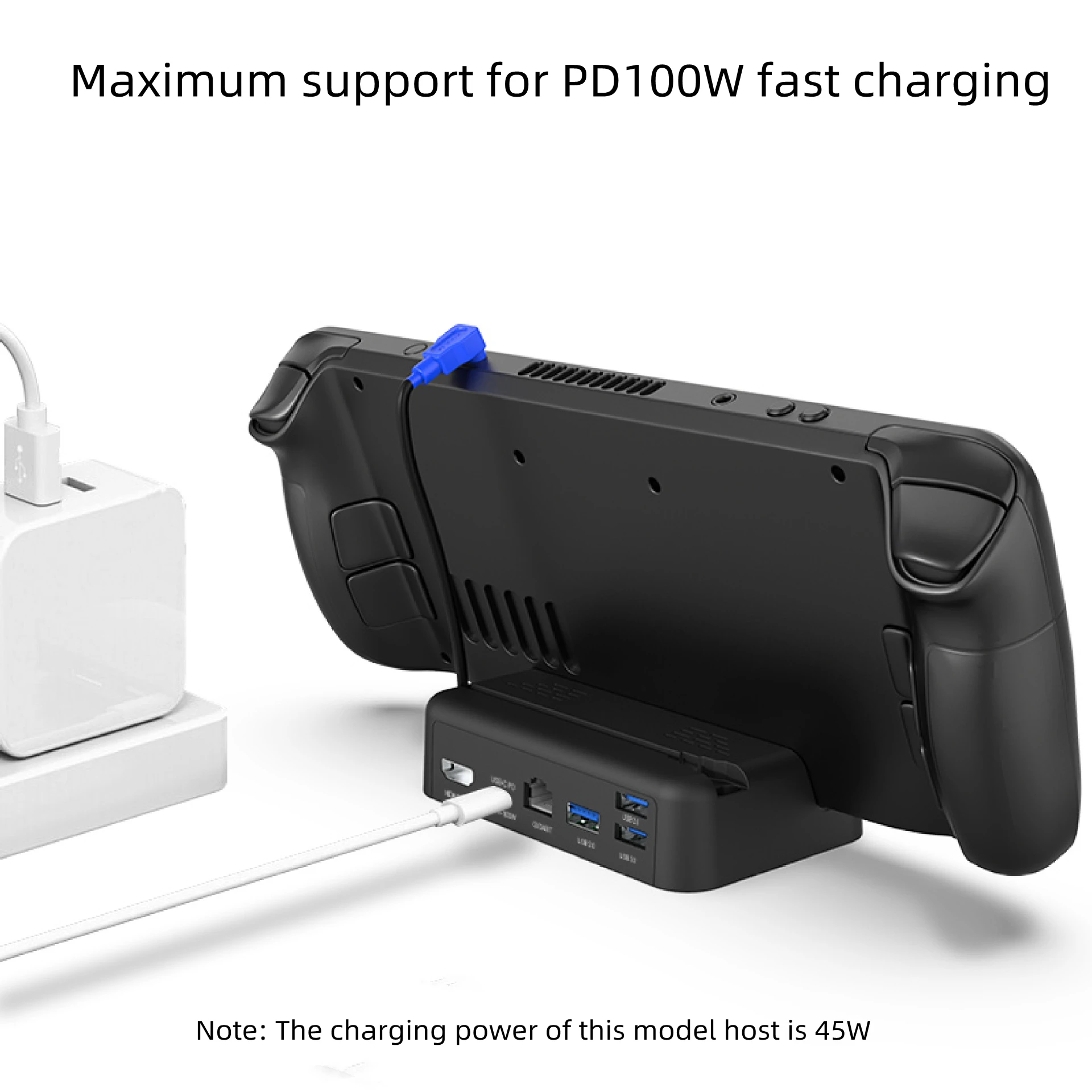 

Functional Game Console Base For Steam Deck Gaming Console Base With USB Type-c Charger Docking Station For Steam Deck Game