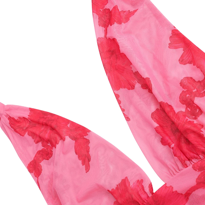 Frühling Sommer Neue Boho Damen Cami-Kleider Mode Schulterfreie Ärmellose Bedruckte Reißverschluss Damen Cami Sexy Maxi-Kleider Bekleidung – Detail 14