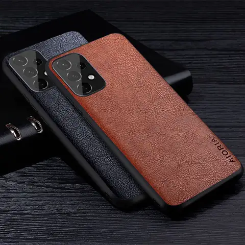 Leather Case For Samsung Galaxy A53 A73 A33 A23 5G Business Style Retro Litchi Pattern Back Cover for galaxy a53 phone Cover