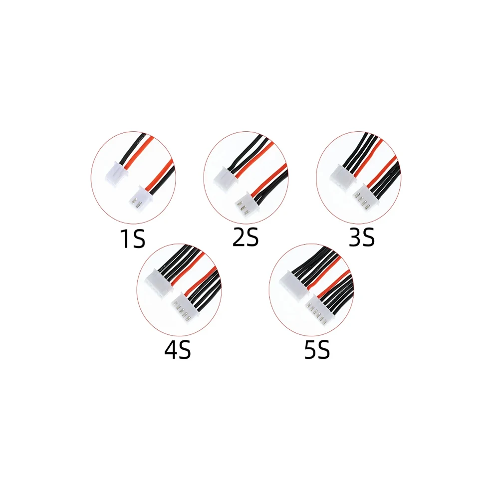 JST-XH Silicone Wire 22AWG 2S Lipo Balance Wire Extension Charged Cable Lead Cord for RC Lipo Battery charger