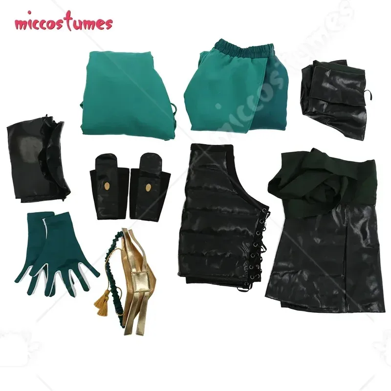 Strój cosplayu Wojowniczki Suki dla kobiet od Miko Clothing, zawierający ochraniacze na dłonie i nakrycie głowy, odpowiedni na Halloween i wystawy anime.