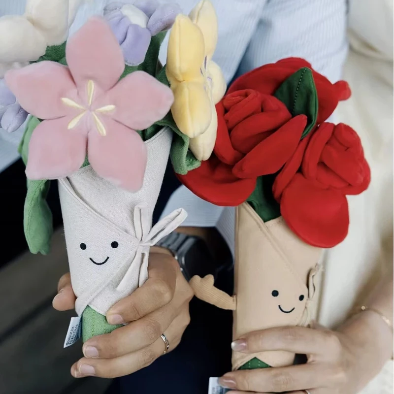 

Latest Peach Cake Series Includes Bouquets Roses Plush Toys Cute Plush Toy Cartoon Characters Adorable Friend'S Birthday Gifts
