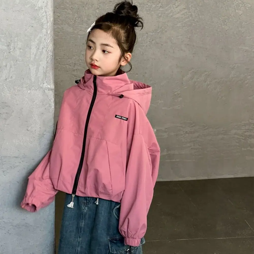 

Ветровки для девочек, весенняя одежда для молодых девушек, новинка 2026 года, рабочая одежда для учениц средней школы, ранняя весна