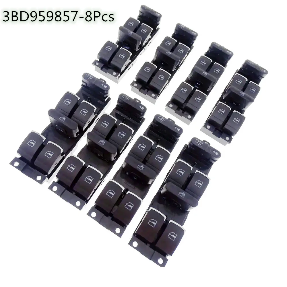 

8Pcs 3BD959857 Electric Window Lifting Control Switch Button for VW Jetta Bora Passat B5 Golf MK4 5 For Seat Leon Toledo