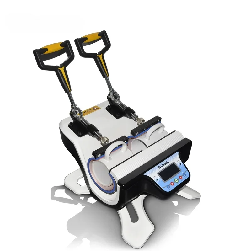 المبيعات الساخنة محطة مزدوجة الصحافة الحرارة آلة التسامي فنجان القهوة ماكينة طباعة القدح السحري ST-210