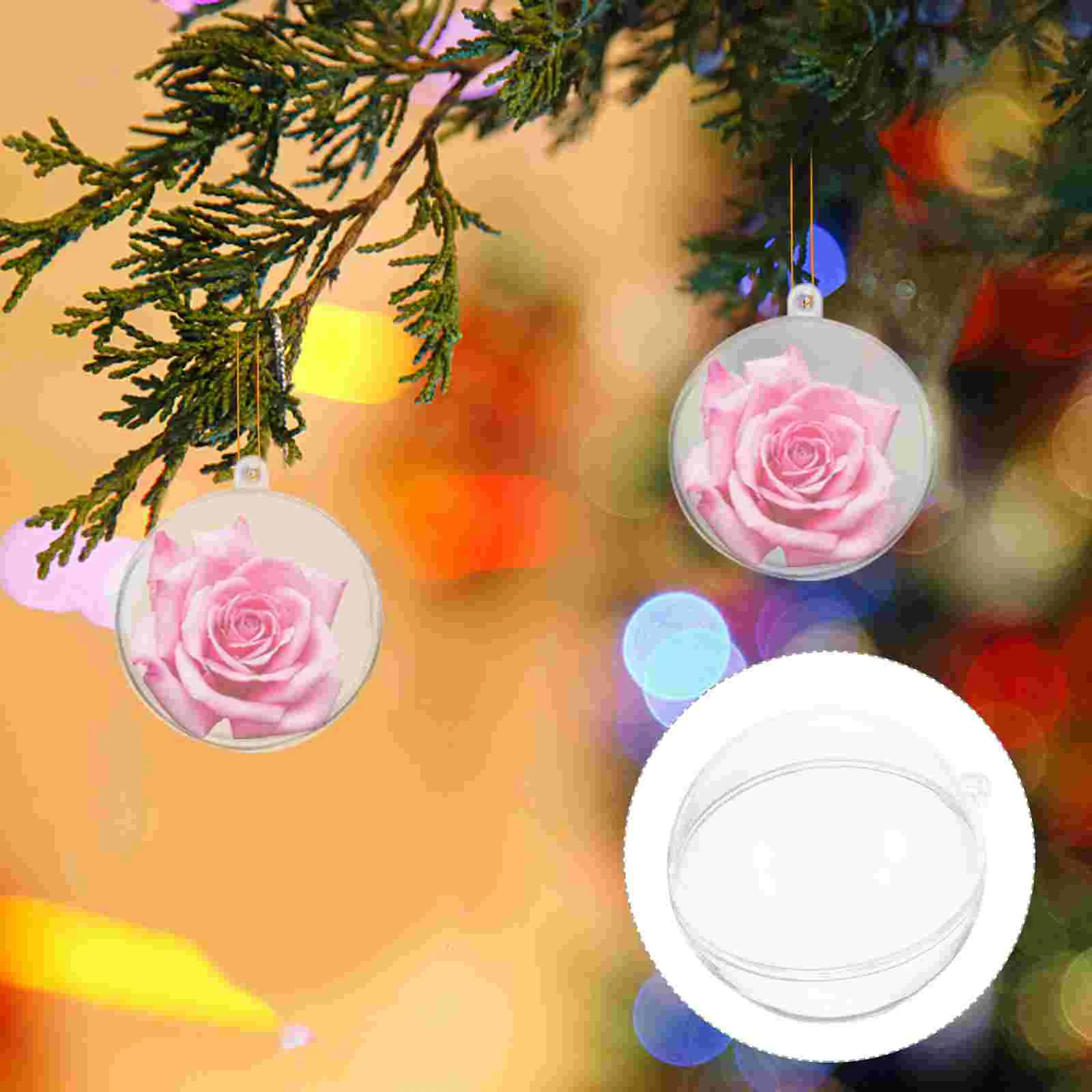 

24 Pcs Container Ball Candy Box Christmas Decoration Gable Plastic Mini Sweets Cases