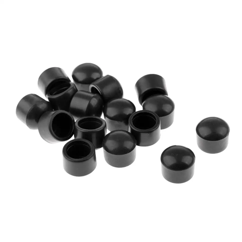 

16Pcs Table Football Foosball Rod Cover End Caps Accessory Black