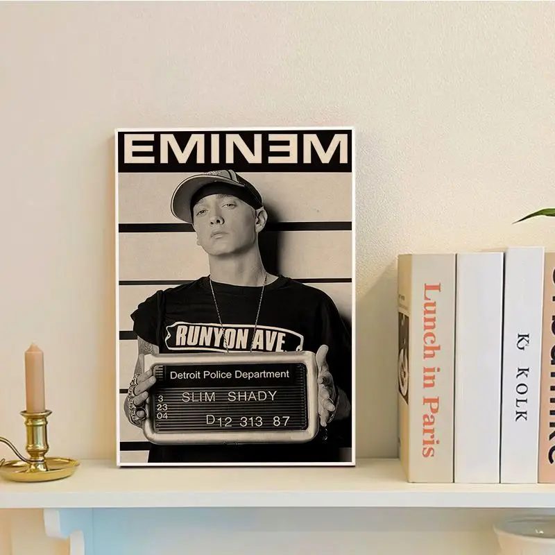 8 Mil Eminem Hip Hop Rapper Classic Vintage Posters Kraft Paper Prints And Posters Aesthetic Art Wall Painting