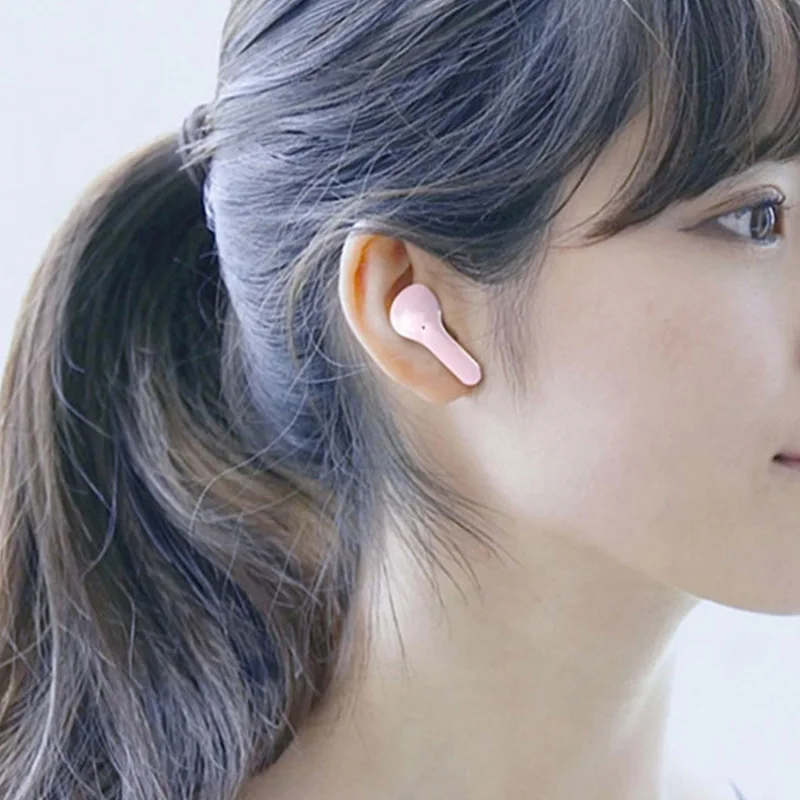 MINISO Wireless Bluetooth Headset Transparent ENC Headphones LED Power Digital Display Stereo Sound air31Earphones for Sports