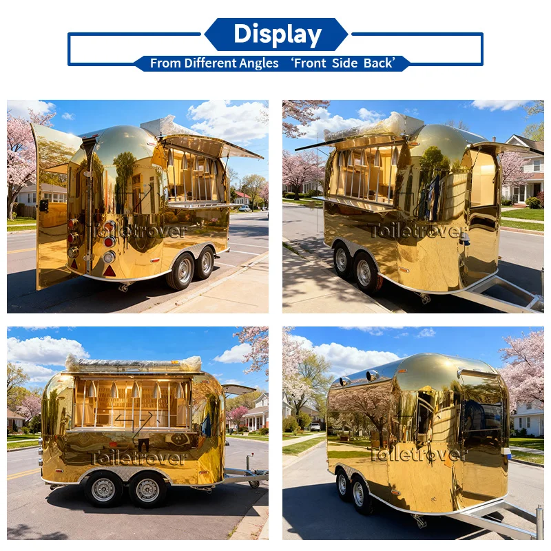 Commercial Street Mobile Food Truck Hot Dog Cake Custom Food Trailer Concession Sausage Ramen Cheap Food Trailer for Sale USA