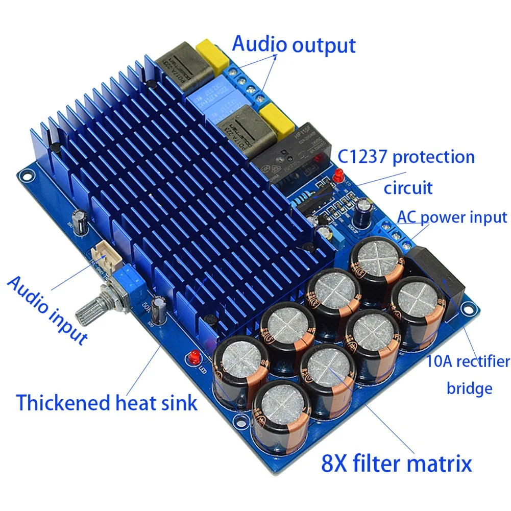 Papan Amplifier Audio HiFi TDA8954TH Dual Channel daya tinggi 210Wx2 TDA8954 Stereo Digital Audio Amplifier papan DIY