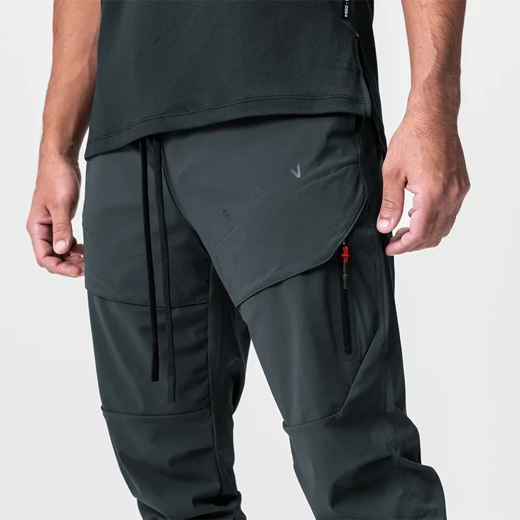 Pantalones informales a la moda para hombre, pantalones deportivos para gimnasio, Fitness, trotar, ropa de calle, pantalones Cargo con múltiples bolsillos, pantalones de chándal de entrenamiento de secado rápido