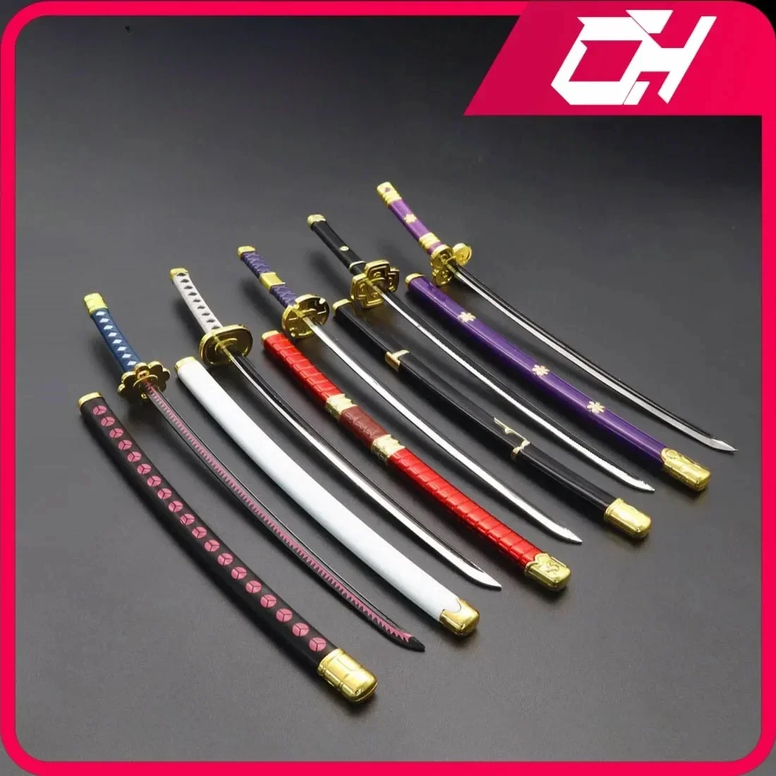 26cm Meito Sword Japanese Anime Weapon Set Zoro Yama Anime Weapon Model Roronoa samurai Sword Weapon Model Toys for Boys Gifts