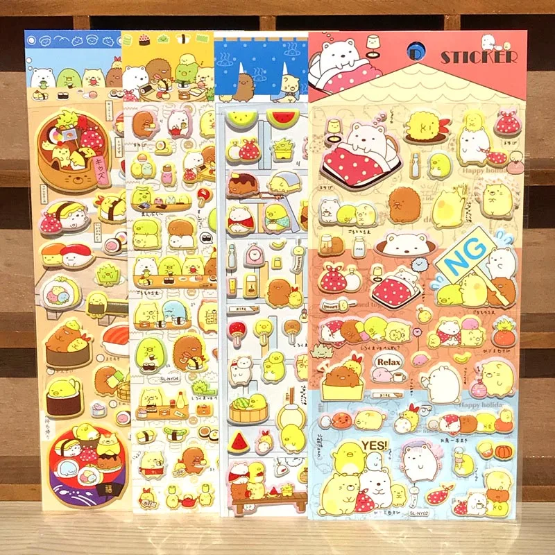 20pcs/lot Sumikko Gurashi 3D Stickers Creative Scrapbooking DIY Diary Decorative Noctilucent Sticker Album Stick Label