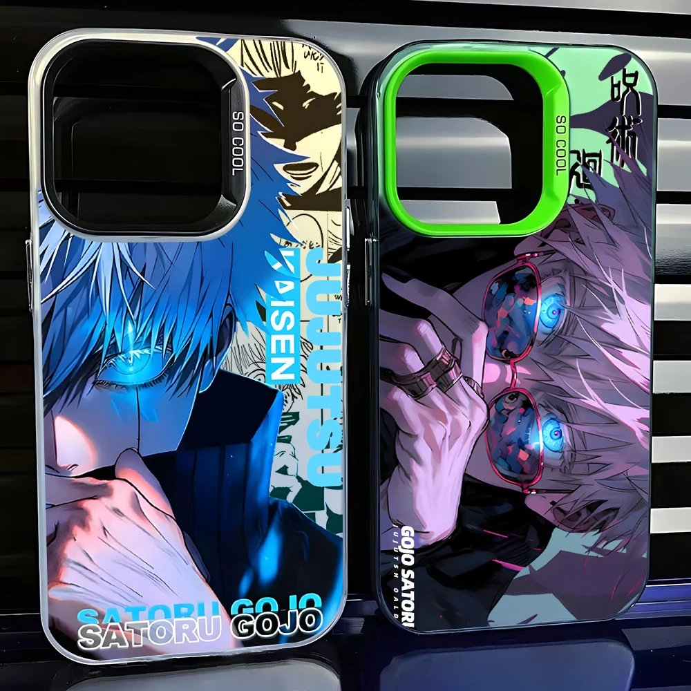 Custodia per telefono Jujutsu Kaisen Satoru Gojo per iPhone 16 15 14 13 12 11 Pro Max X XR XSMAX 8 7 Plus Cover posteriore antiurto opaca Candy