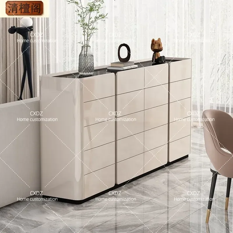 Cream Style Shoe Cabinet for Living Room Entrance Hallway Corridor Balcony Large Capacity Storage Organizer Home Entryway