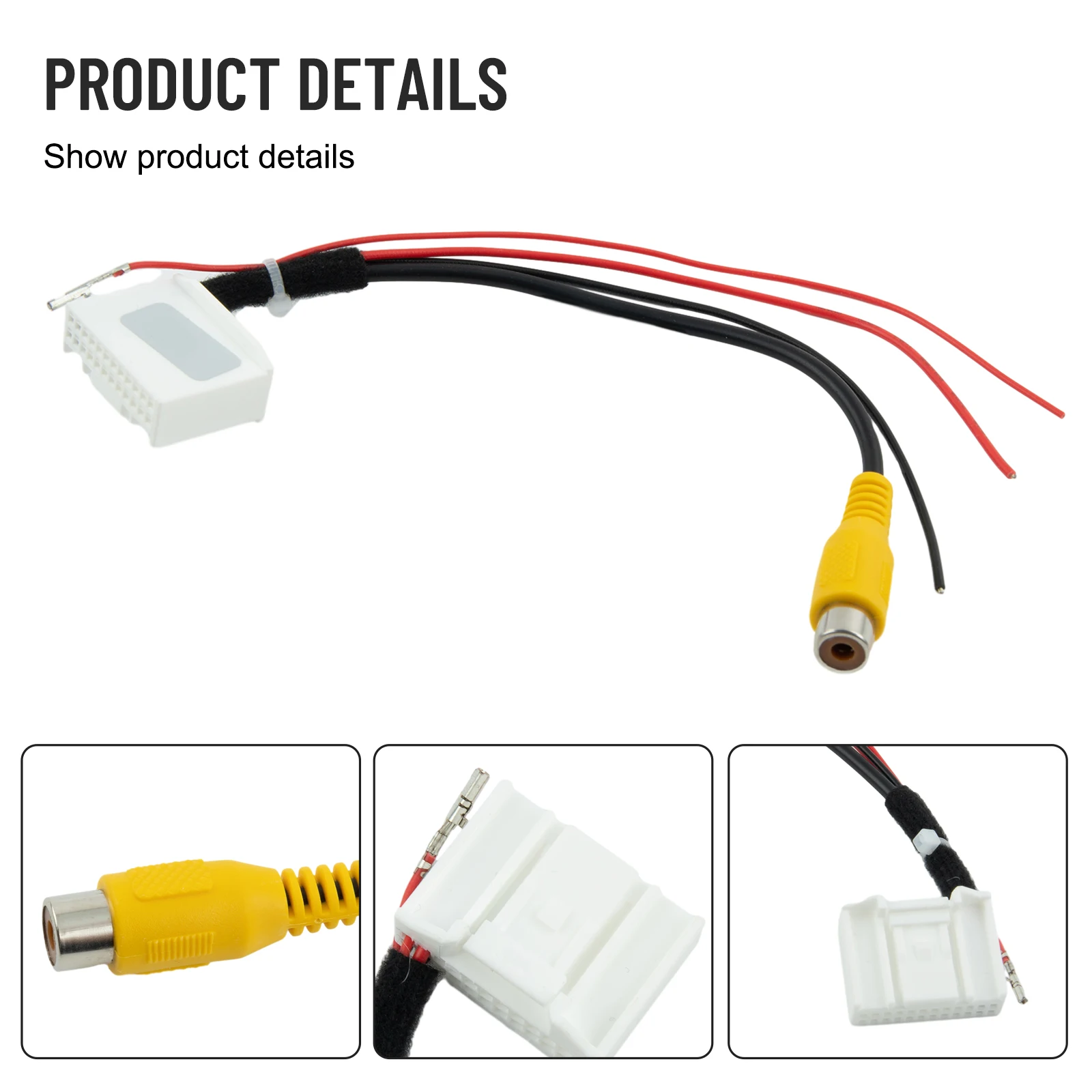 Brand New For Toyota 1x 24pin Adapter Cable Camera Video Easy Installtion Harness Placement On Vehicle Brand New