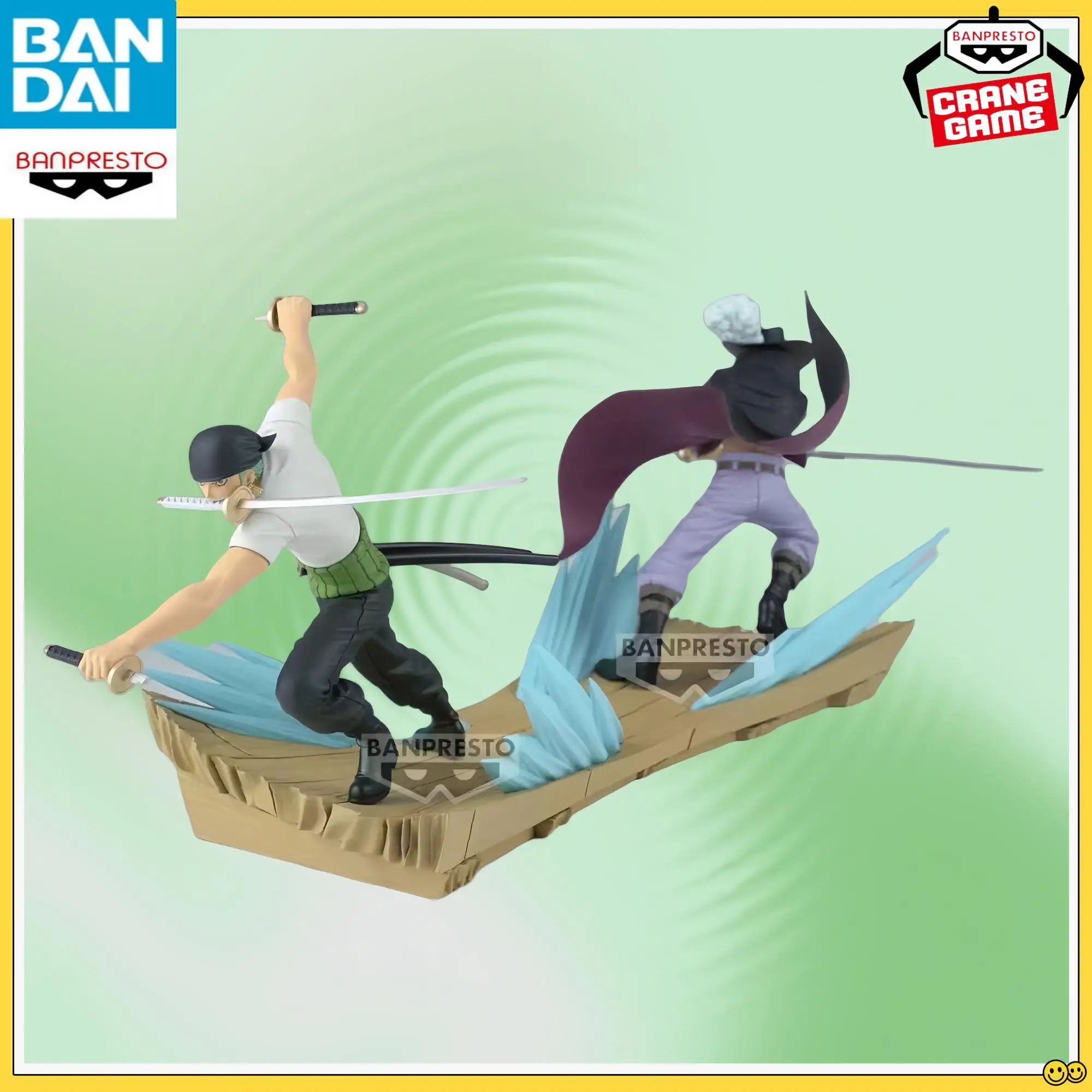 

Bandai Banpresto One Piece Senkouzekkei Dracule Mihawk и Roronoa Zoro 11 см Combat Stance Garage Kit Фигурки Коллекционные