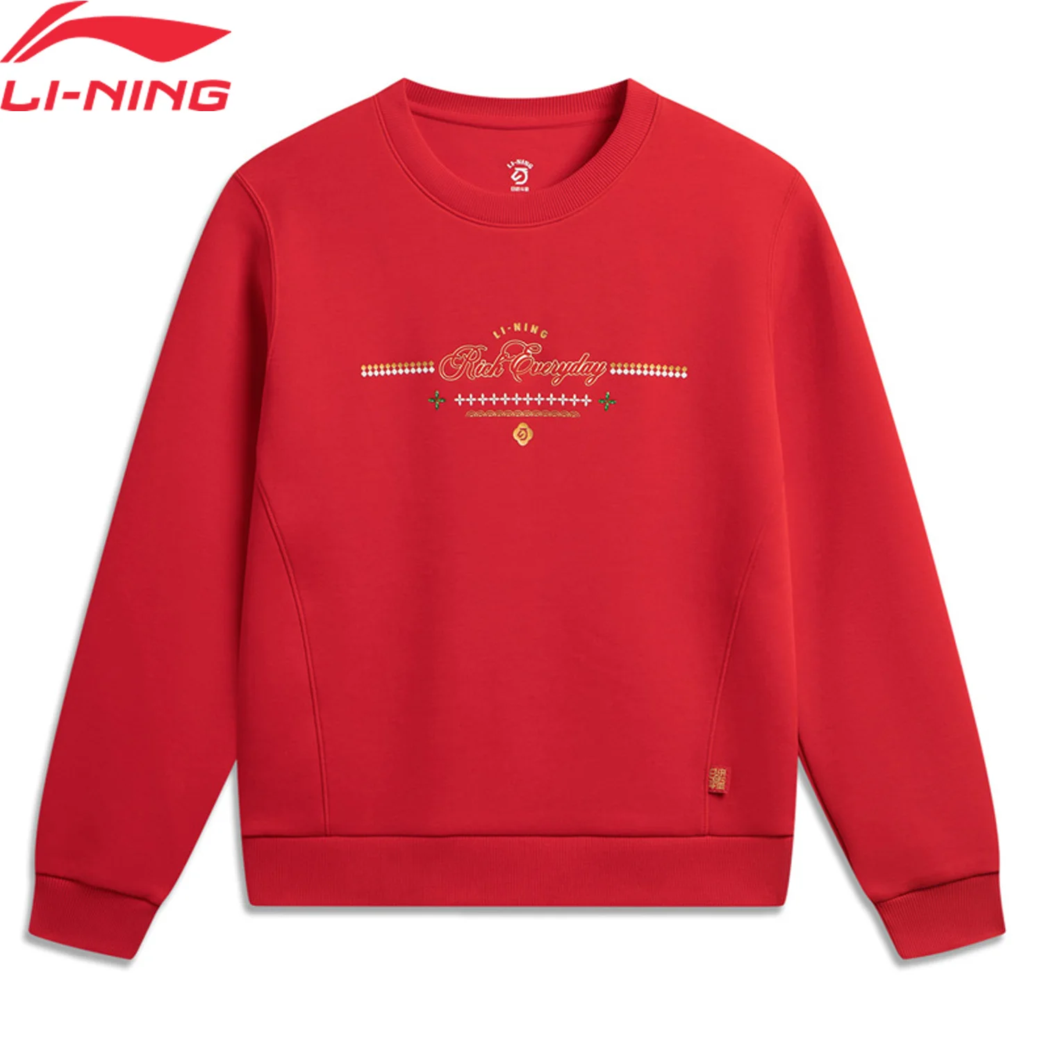 

Женские спортивные толстовки Li-Ning с круглым вырезом, удобные и модные, повседневные пуловеры LiNing AWDW106