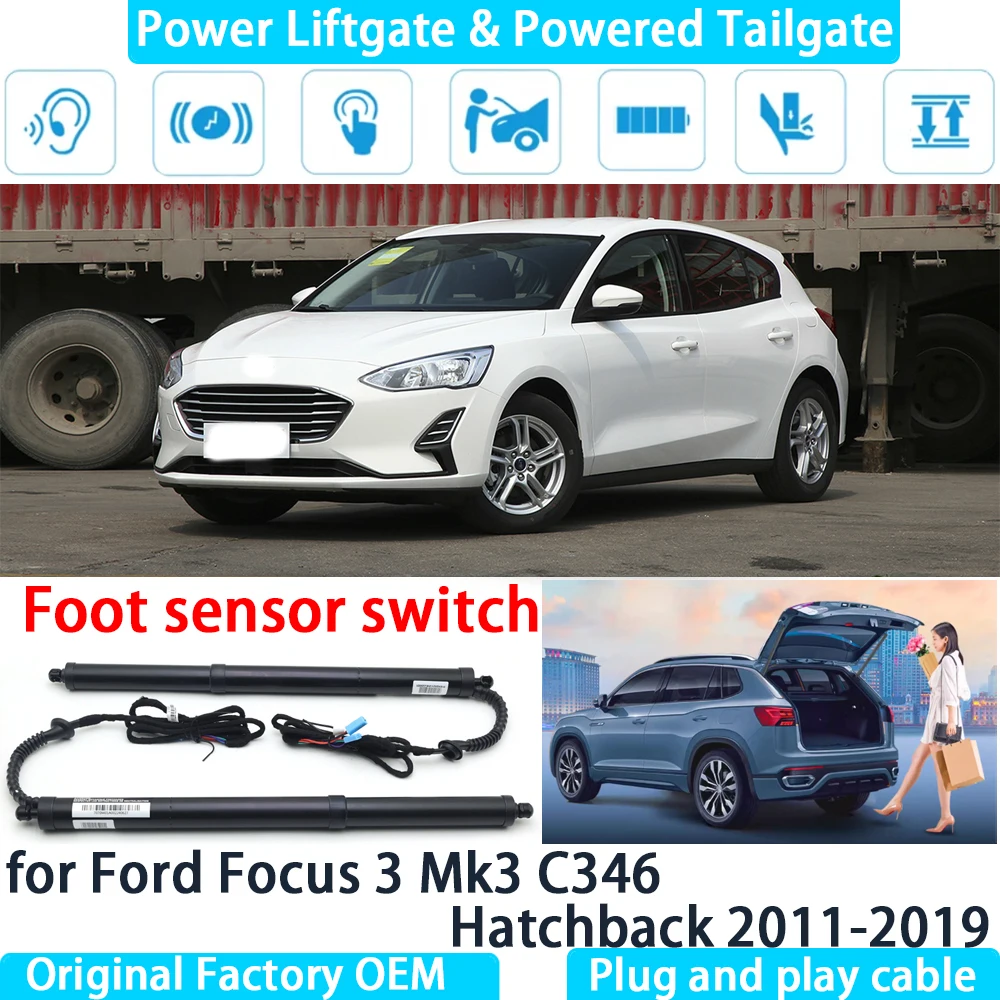 

for Ford Focus 3 Mk3 C346 Hatchback 2011-2019 Automatic Electric Power Liftgate Powered Tailgate Strut Tail Gate Lift System
