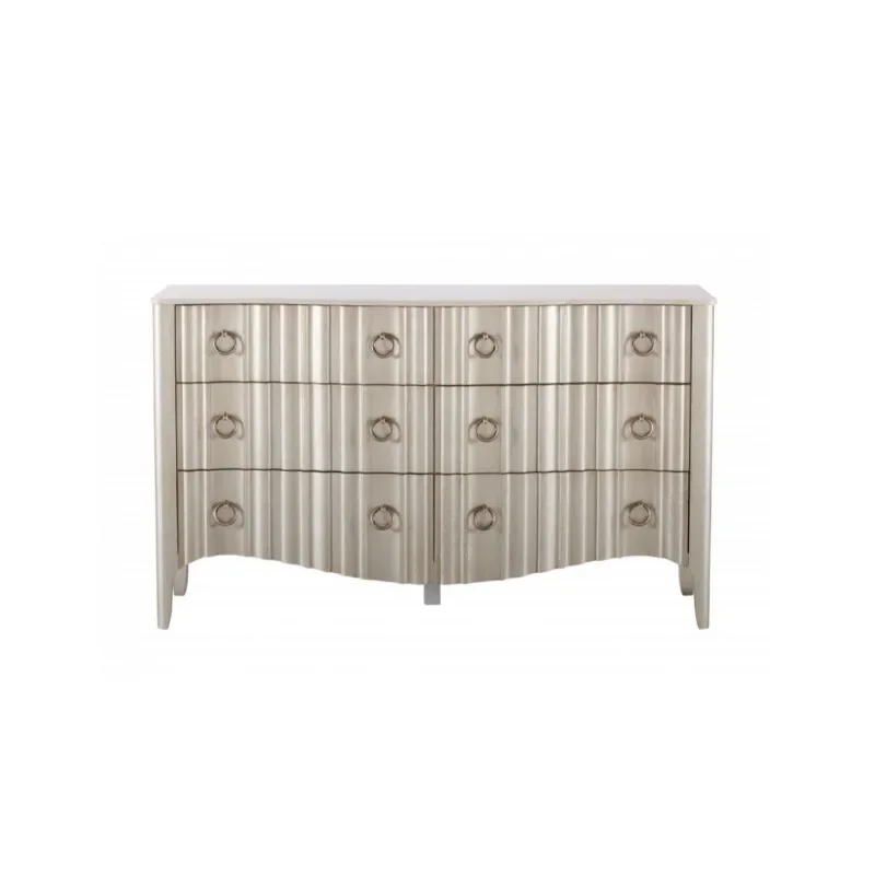 American solid wood light luxury bedroom chest retro dresser French multi-functional entrance cabinet