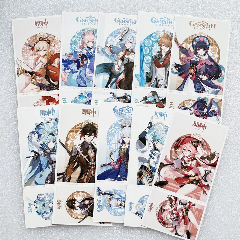 Imagem -05 - Conjunto Novo Jogo Genshin Impacto Grande Cartão Postal Paimon Venti Klee Personagens do Jogo Cartões de Mensagem Cartão Cosplay Presente 521 Peças