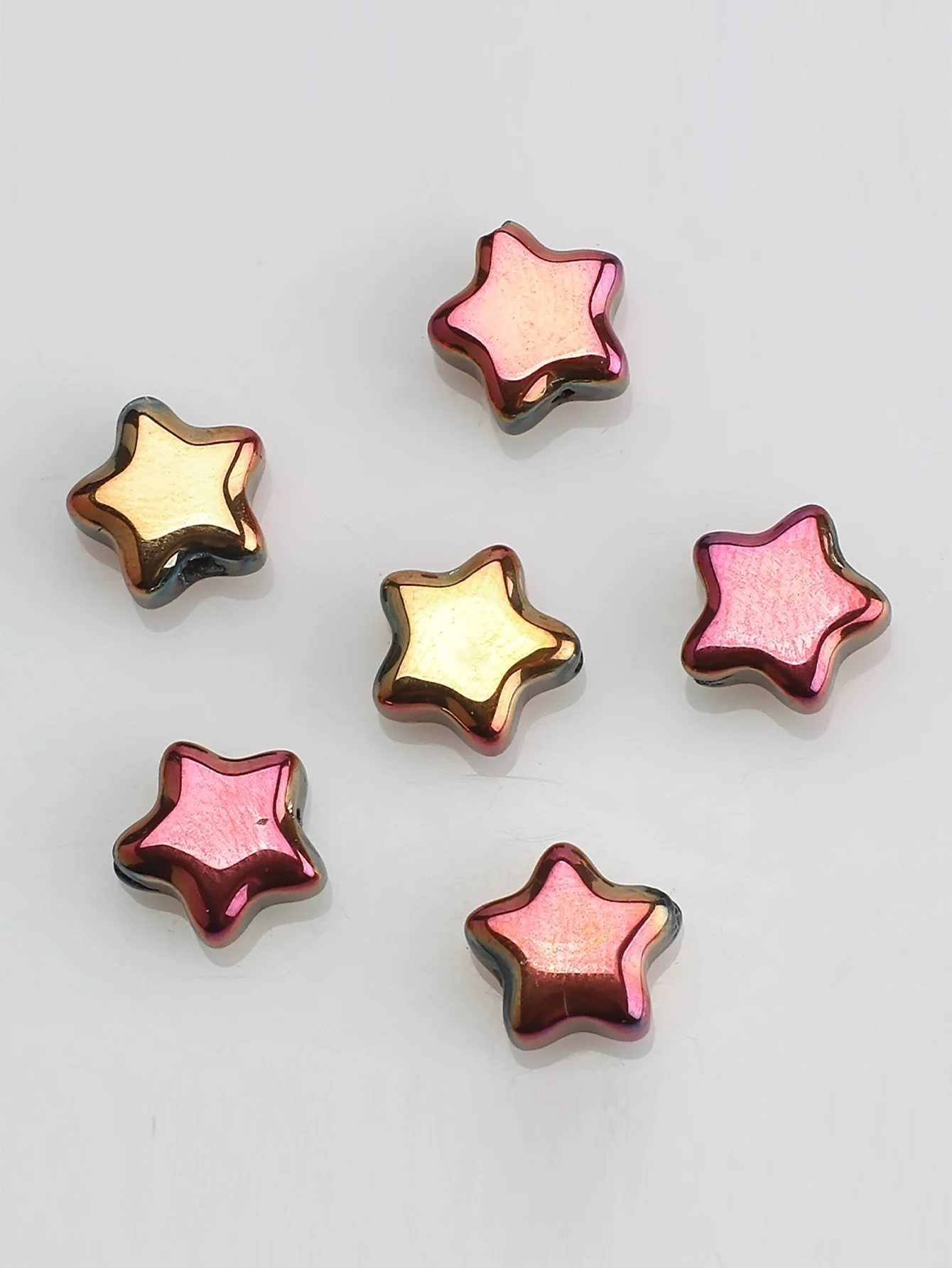 50 stks/partij Crystal Star Pendats 8mm Facet Glas Losse Kralen Handgemaakt Voor Sieraden DIY Maken Accessoires Groothandel In Bulk