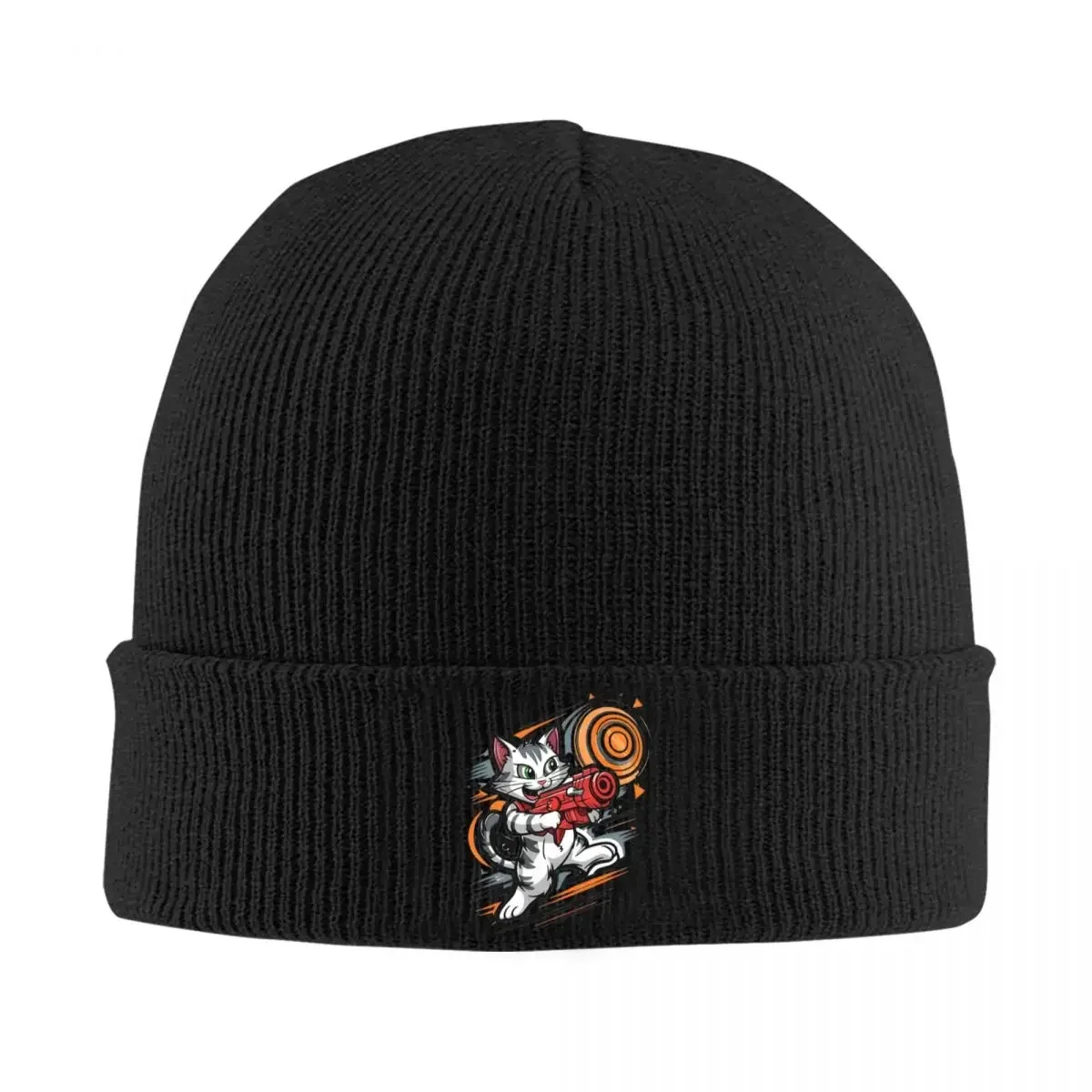 Action Nerf Cat Knit Hat Beanie Autumn Winter Hats Warm Hip-hop Cap for Men Women