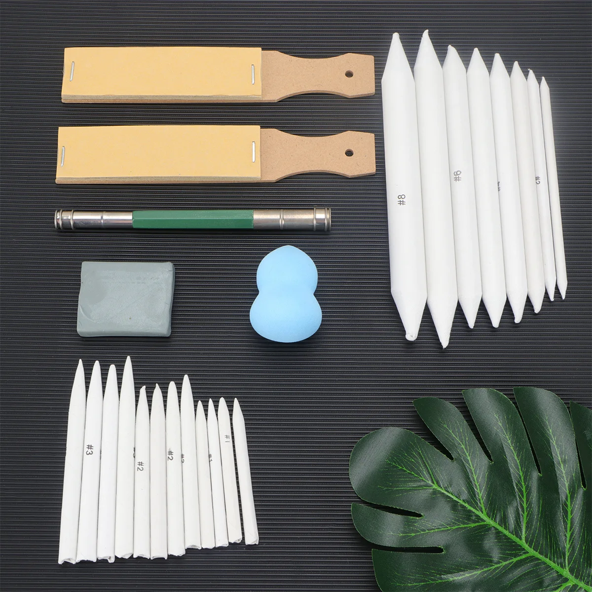 

25Pcs Blending Paper Stumps Sketch Tools Art Drawing Stumps Charcoal Eraser Extender Sandpaper Set for Detailed Sketching
