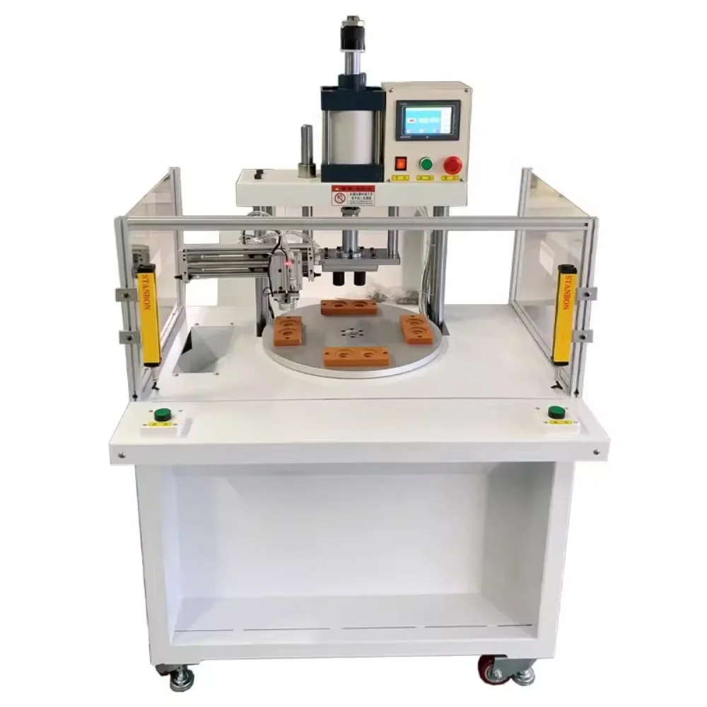 Semi automatic turntable riveting machine pneumatic punch press