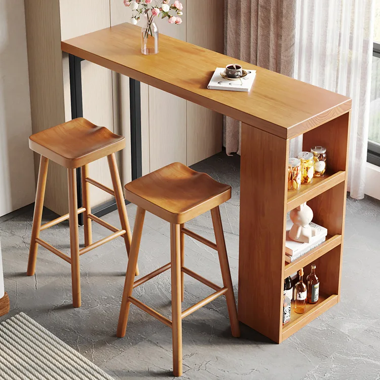 

Solid wood, bar, storage, household, tall table, living room, balcony, leisure, against the wall, pine, storage