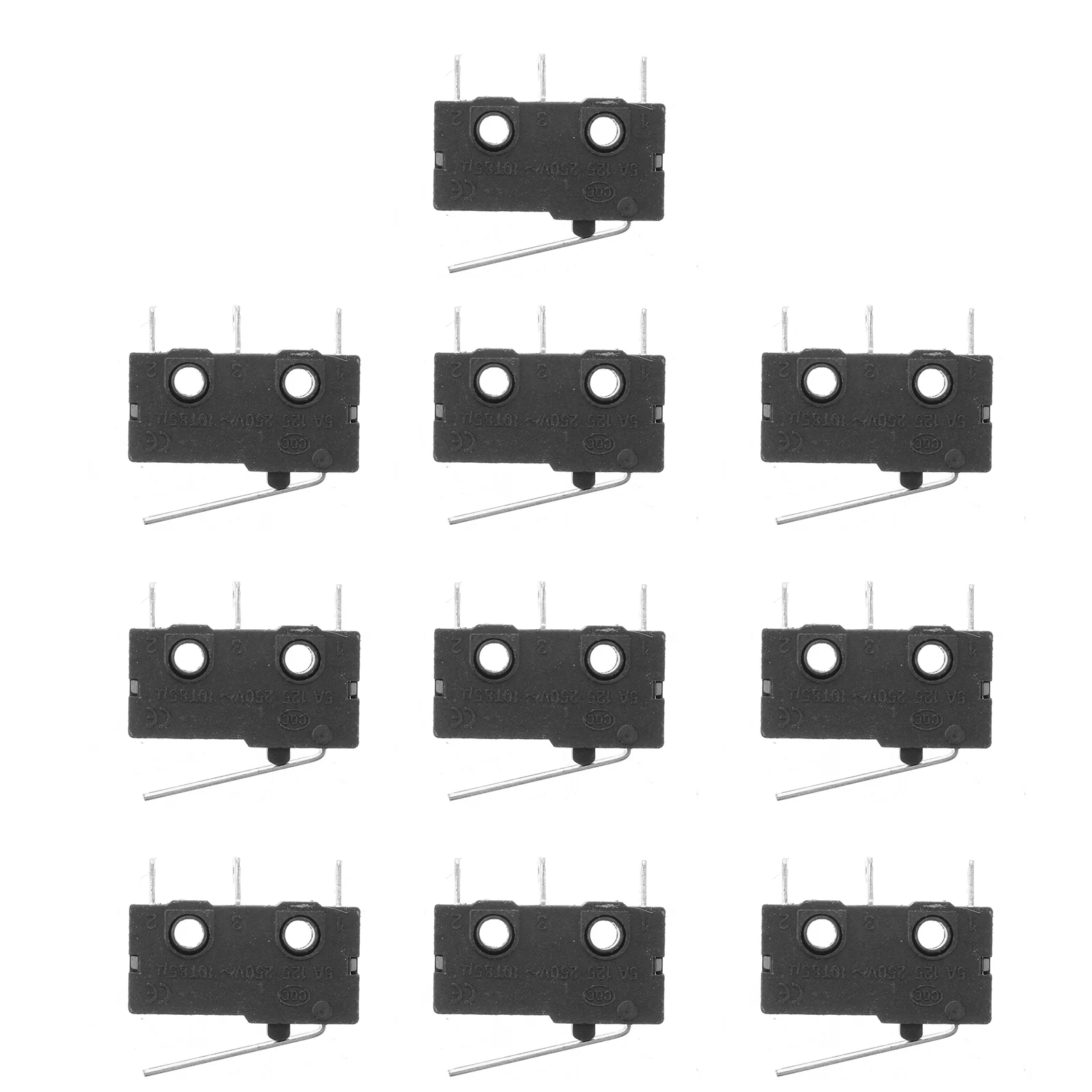 

20pcs Waterproof Momentary Push Button 3 Long Hinge Lever Micro (Black) electric types