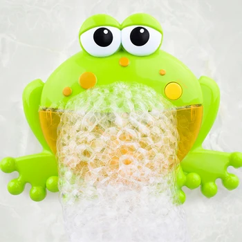 Kids baby cute funny automatic cartoon frog bubble machine music electric soap maker outdoor bath tub game for children