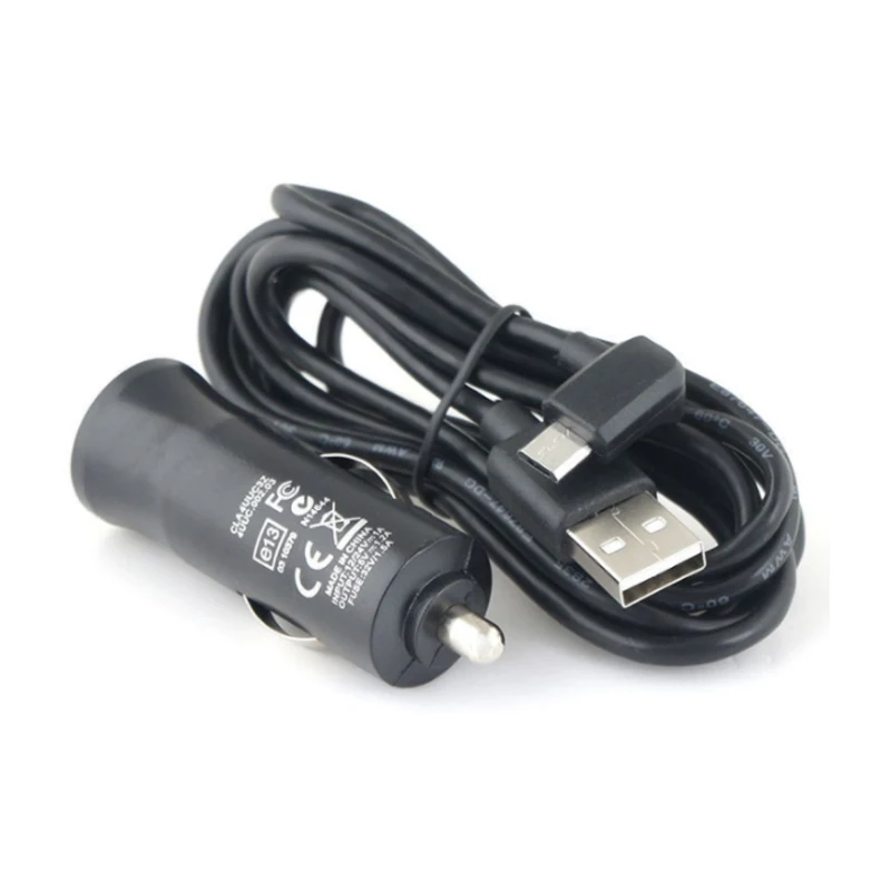 Car Charger + Micro USB Charging Cable 12-24V Cigarette Lighter RV Camper Truck Bus Van For TOM TOM Start 25 60 50 GPS Navigator