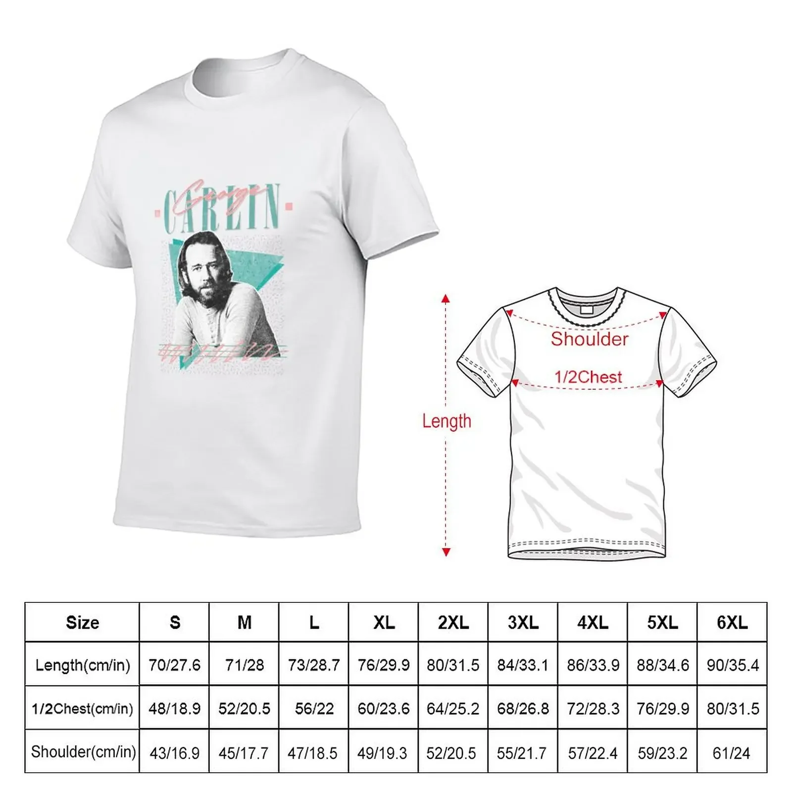 George Carlin T-Shirt graphic tee shirt oversizeds vintage t shirts shirts graphic tees Men's t-shirt