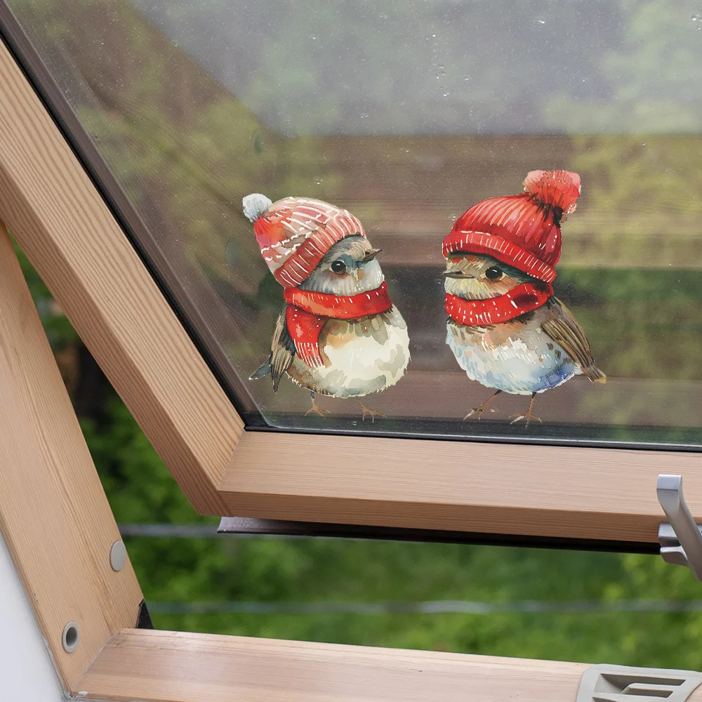 نافذة نافذة عيد الميلاد الهتاف - ديكور عطلة احتفالي للمنزل والحمام، مثالي لعيد الشكر، وديكورات الحمام