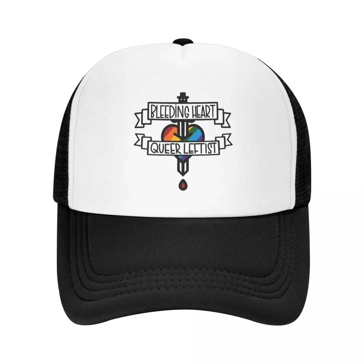 New Bleeding heart queer leftist Baseball Cap Military Tactical  Luxury Man Hat Hood Rave Men s Women's